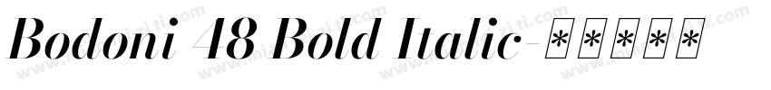 Bodoni 48 Bold Italic字体转换